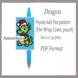 Dragon Christmas Pen Wraps bead patterns PDF file Beading patterns Beading earrings Beading Dragon bead patterns cover pen Olegirabeadpatterns