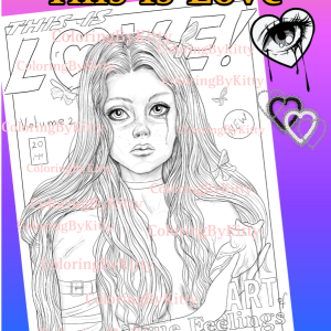 Single coloring page “This is Love”