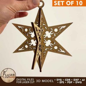 CHRISTMAS STAR ORNAMENT, Cut Templates