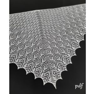 Handmade Marketplace 757 Easy Lace Shawl Knitting Pattern Only Charted Arabis Shawl
