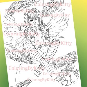 Single coloring page "Christmas Elf"
