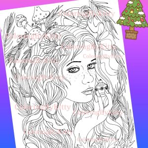 Single coloring page "Merry Christmas"