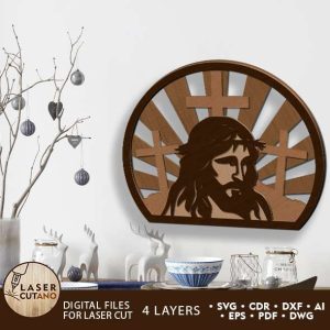 JESUS Multilayer Wall Decor, Cut Template