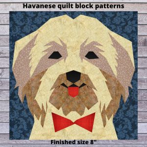 Havanese dog quilt block patterns