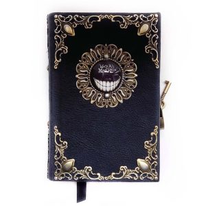 Leather Diary 3×5 Inch with lock, 400 Aged Pages, Gothic Alice Journal
