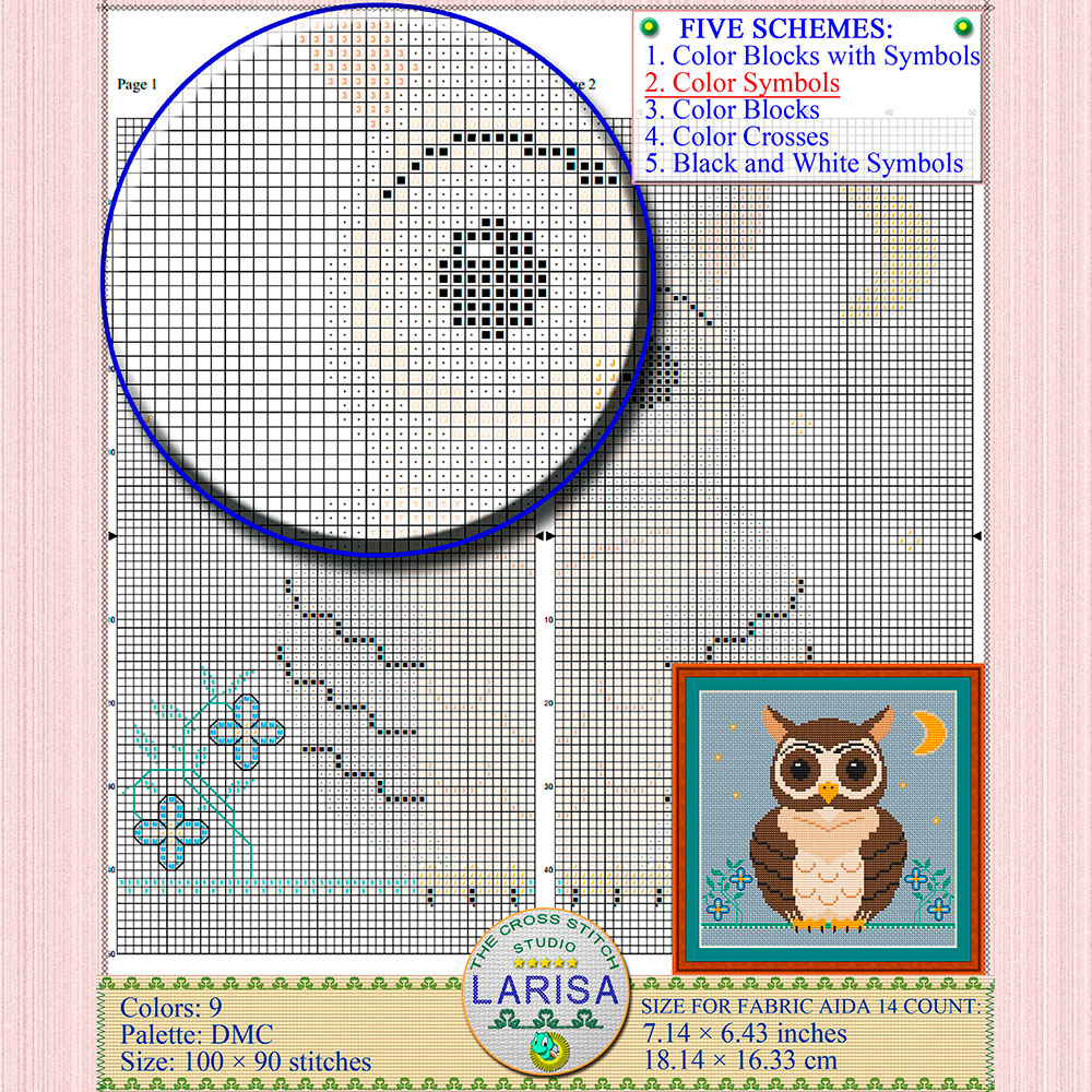 Owl Cross Stitch Pattern | Enchanting Owl Design 7 Owl Cross Stitch Pattern