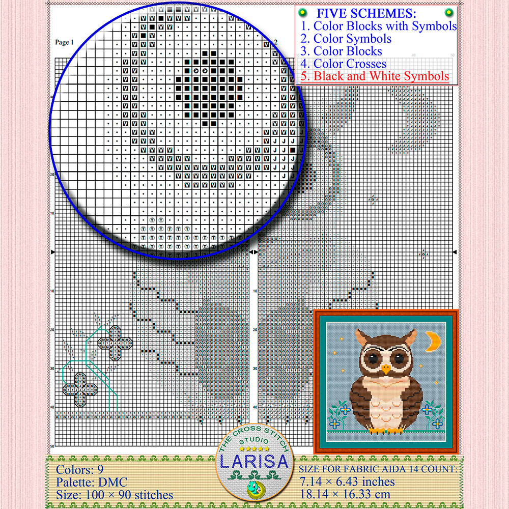 Owl Cross Stitch Pattern | Enchanting Owl Design 10 Owl Cross Stitch Pattern