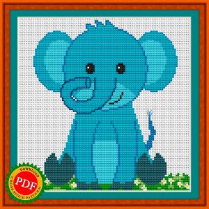 Elephant Cross Stitch Pattern