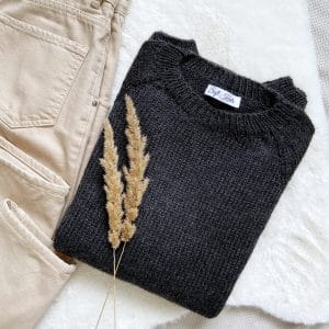 Handknit woman alpaca jumper. Soft, warm, casual jumper. Knitting to order.