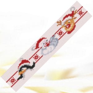 Handmade Marketplace 704 Loom stitch pattern Santa Claus Christmas bracelet pattern PDF file