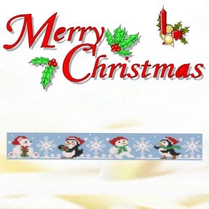 Mercado artesanal 679 Christmas ornament Loom stitch Bracelet pattern