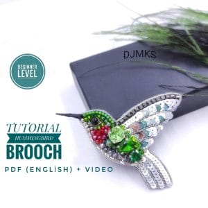 PDF video Tutorial Hummingbird Brooch, bird tutorial
