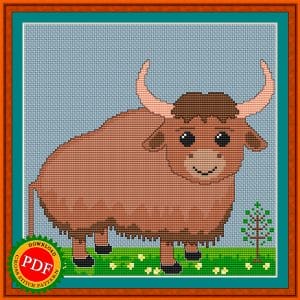 Yak Cross Stitch Pattern