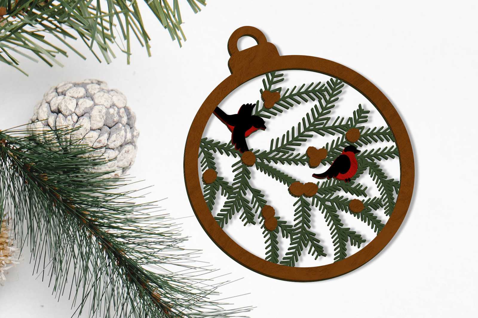 Christmas Birds Bundle, Decorative Ornaments 2 Christmas Birds Bundle, Decorative Ornaments - Image 2