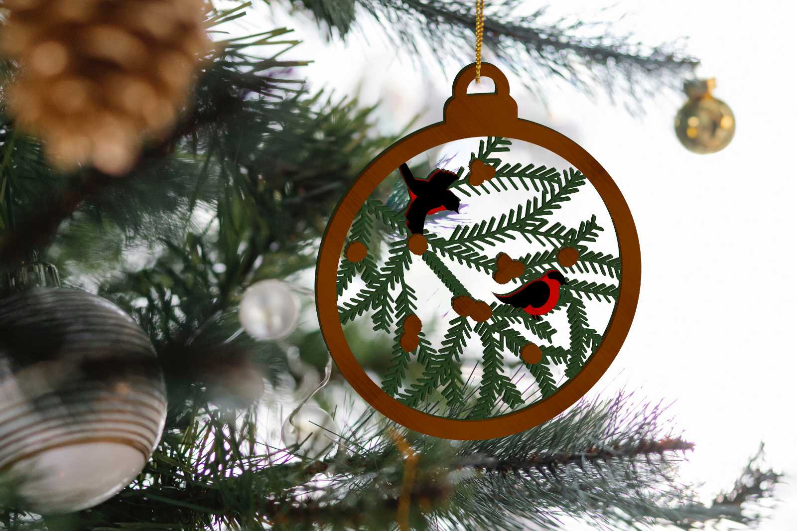 Christmas Birds Bundle, Decorative Ornaments 3 Christmas Birds Bundle, Decorative Ornaments - Image 3