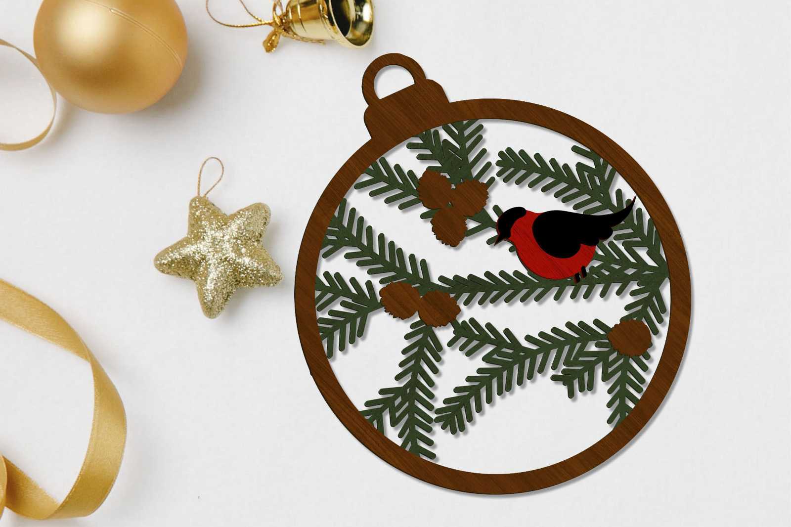 Christmas Birds Bundle, Decorative Ornaments 4 Christmas Birds Bundle, Decorative Ornaments - Image 4