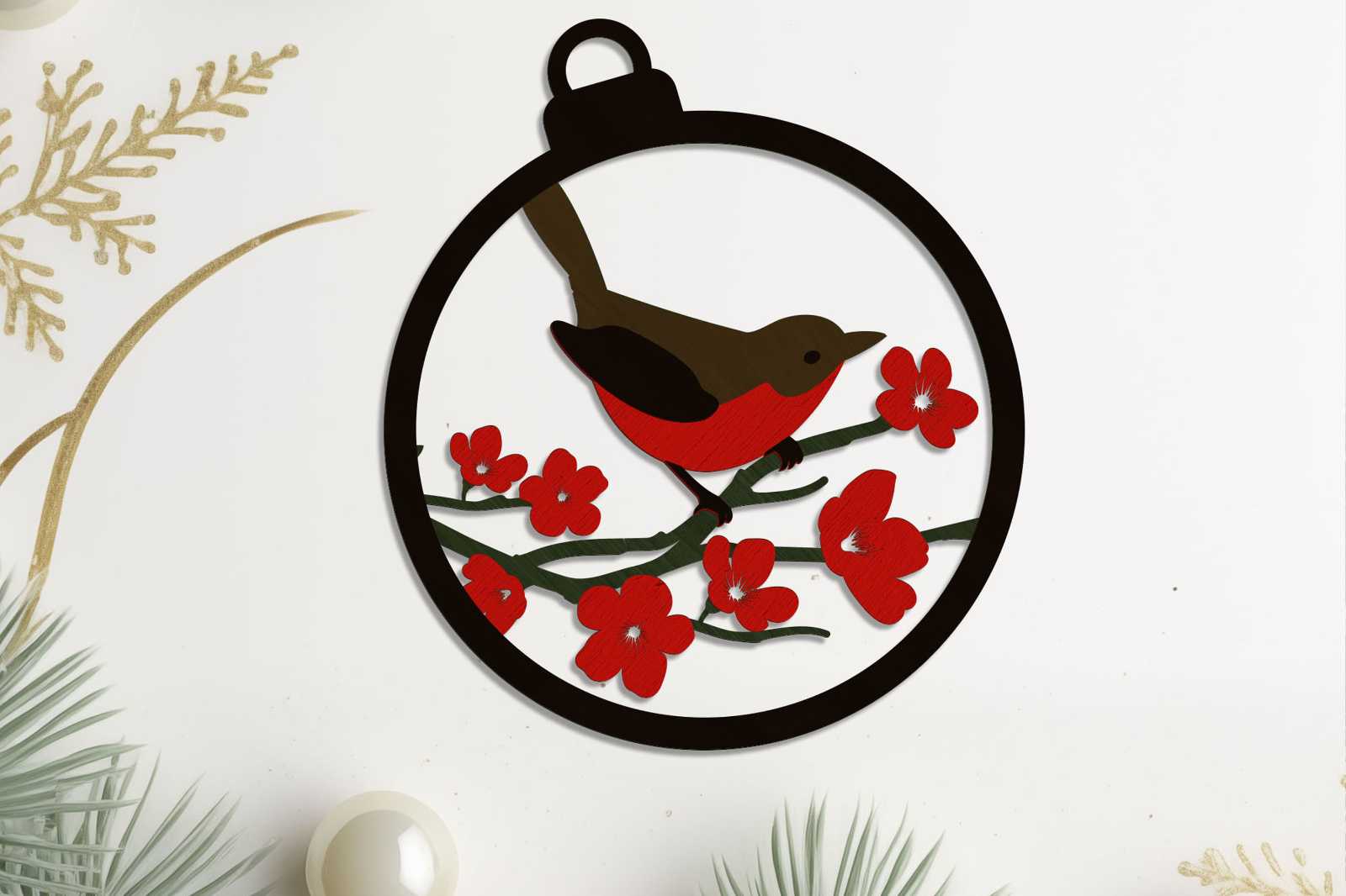 Christmas Birds Bundle, Decorative Ornaments 6 Christmas Birds Bundle, Decorative Ornaments - Image 6