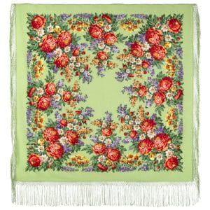 Russian Pavlovo Posad Shawl, 100% wool, 148*148 cm, pa