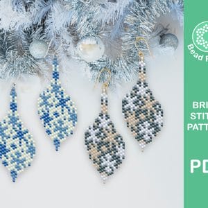 snowflake earrings beading pattern