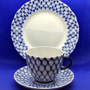 Coffee Cup & Saucer Bone Porcelain LFZ. Lomonosov Factory