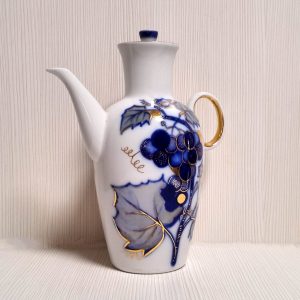 Coffee pot Russian Bone China LFZ.Lomonosov Porcelain Cobalt Blue