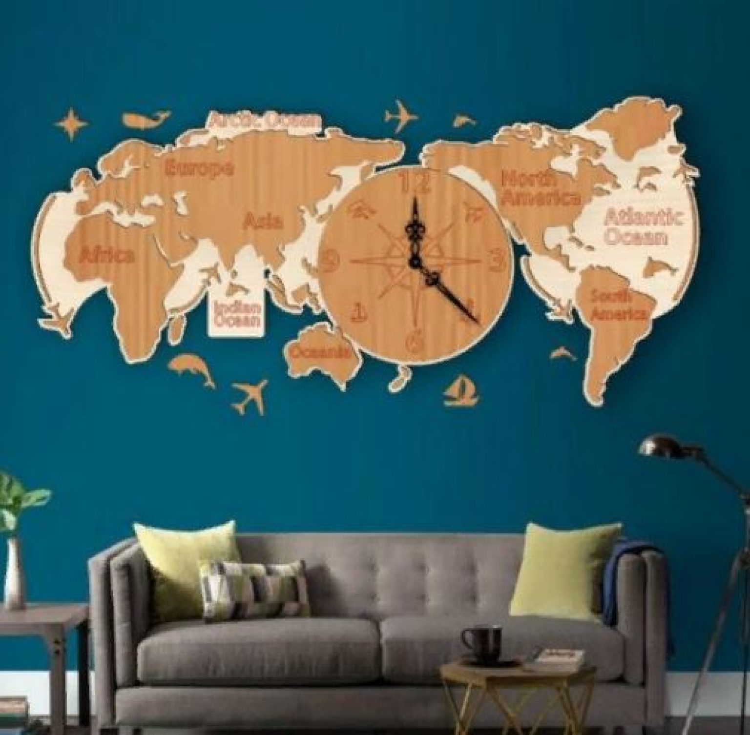 1 Successful Cnc Router Files Clock Map Dxf Laser