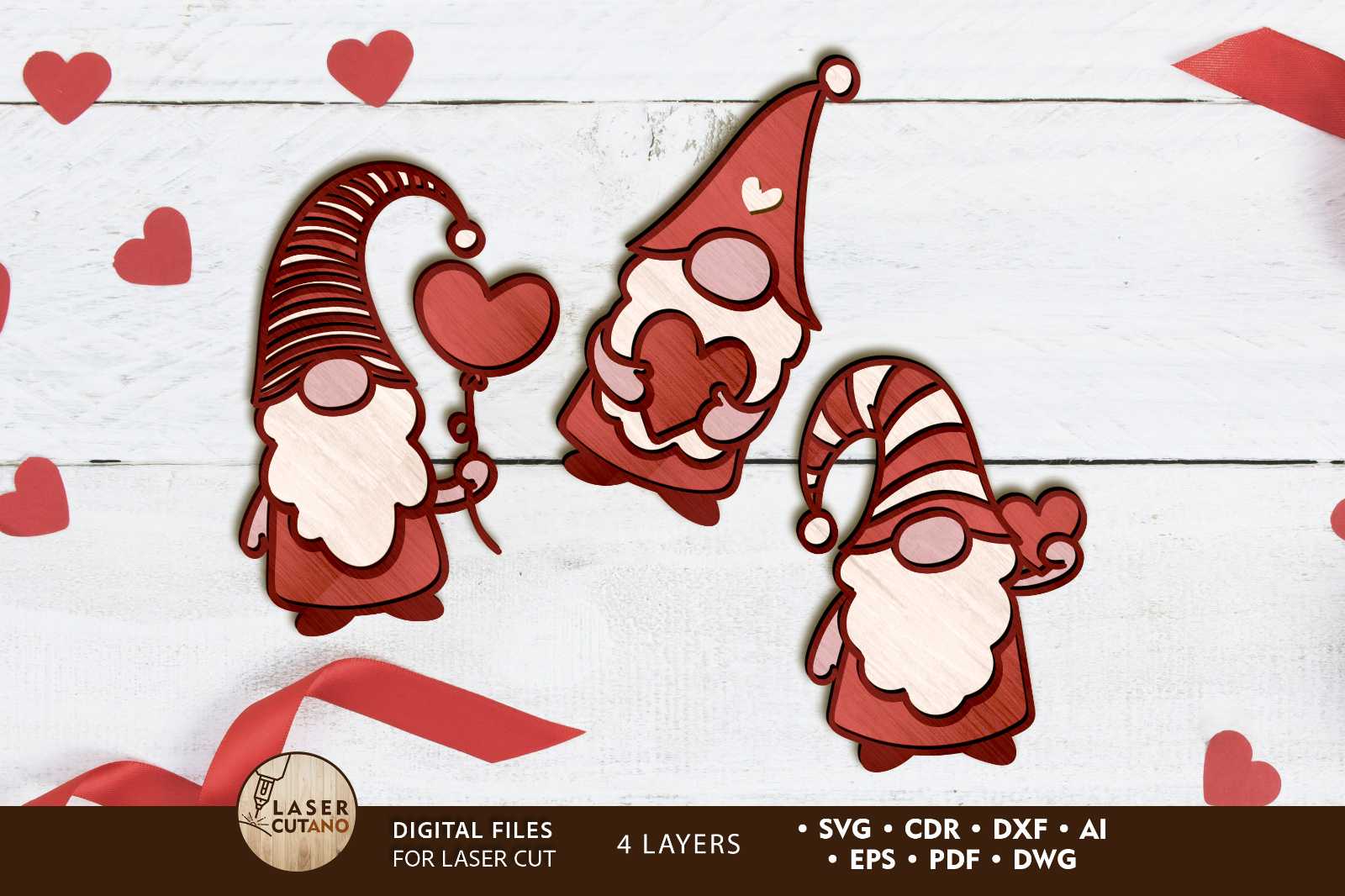 Valentine's Day Gnomes Set, Home Decoration 1 Valentine's Day Gnomes Set, Home Decoration
