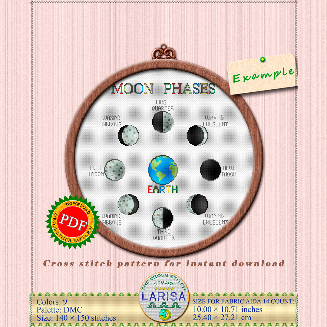 Cycle Lunaire - Lunar Cycle Button Set - Stitch by Stitch