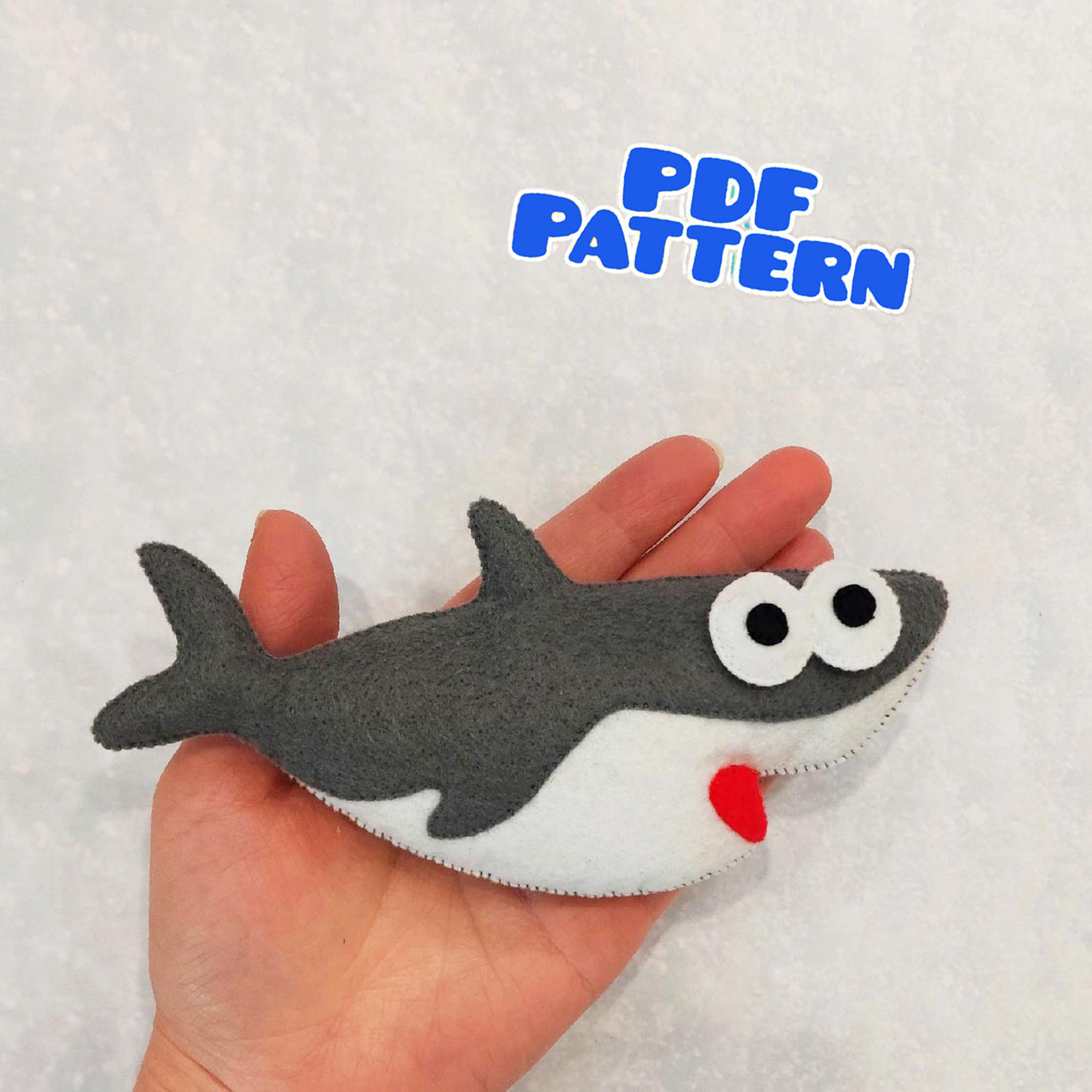 Felt pattern Felt shark pattern Shark sewing pattern 4 Felt pattern Felt shark pattern Shark sewing pattern - Image 4