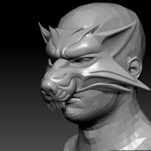 Witcher 3 Triss and Geralt wolf mask[3D Print files]