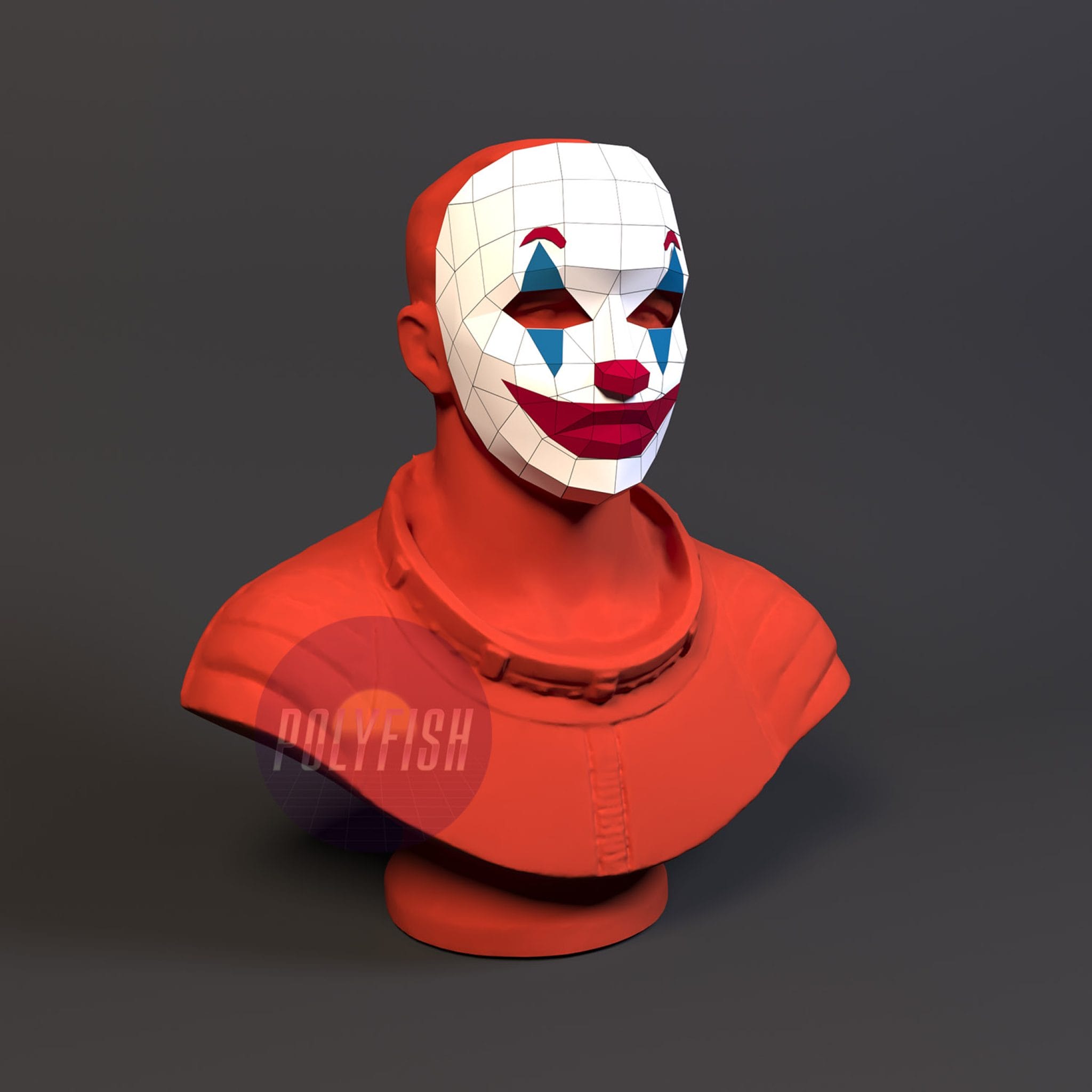 Paper Jobker DIY Joker mask template Papercraft PDF - Crealandia