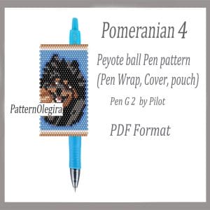 POMERANIAN DOG 4 Bead pattern PDF file Bead pen wraps Bead cover pen Olegirabeadpatterns