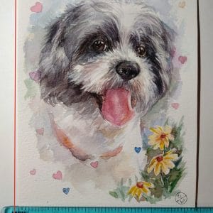 Sweet Murphy Watercolor Painting Personal Listing