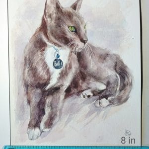 Sweet Bellsie Memorial Portrait Watercolor Painting