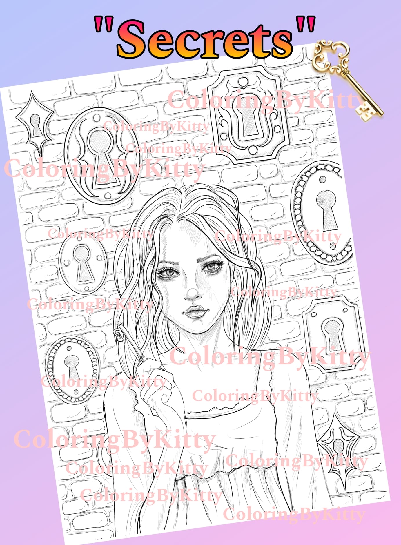 Coloring book spiral bound My Secret Home 20 coloring pages A4 -  Crealandia