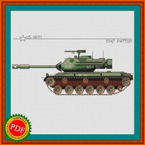 M47 Patton cross stitch pattern
