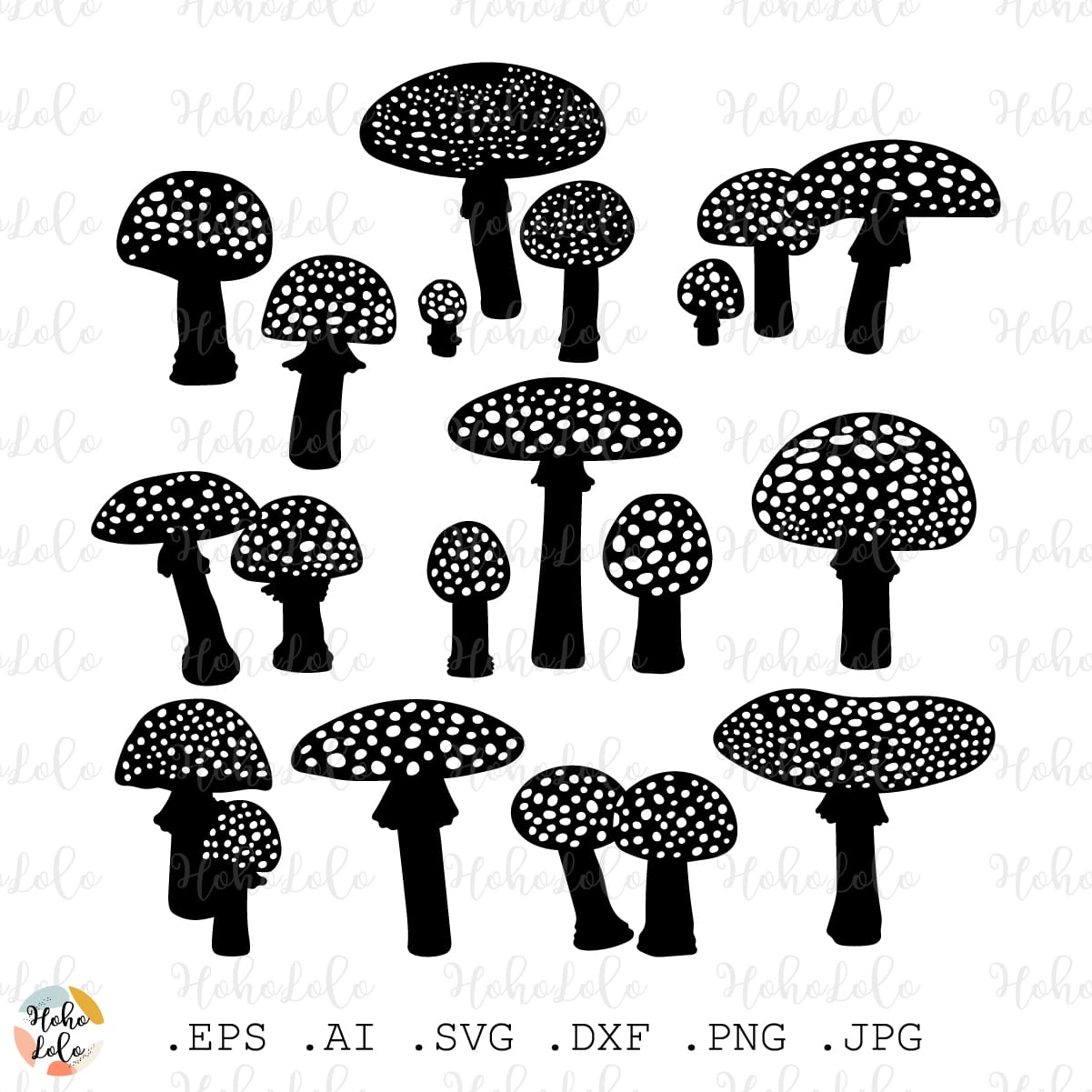 Fly Agaric Svg Silhouettes Cricut Stencil Templates 1 Fly Agaric Svg Silhouettes Cricut Stencil Templates
