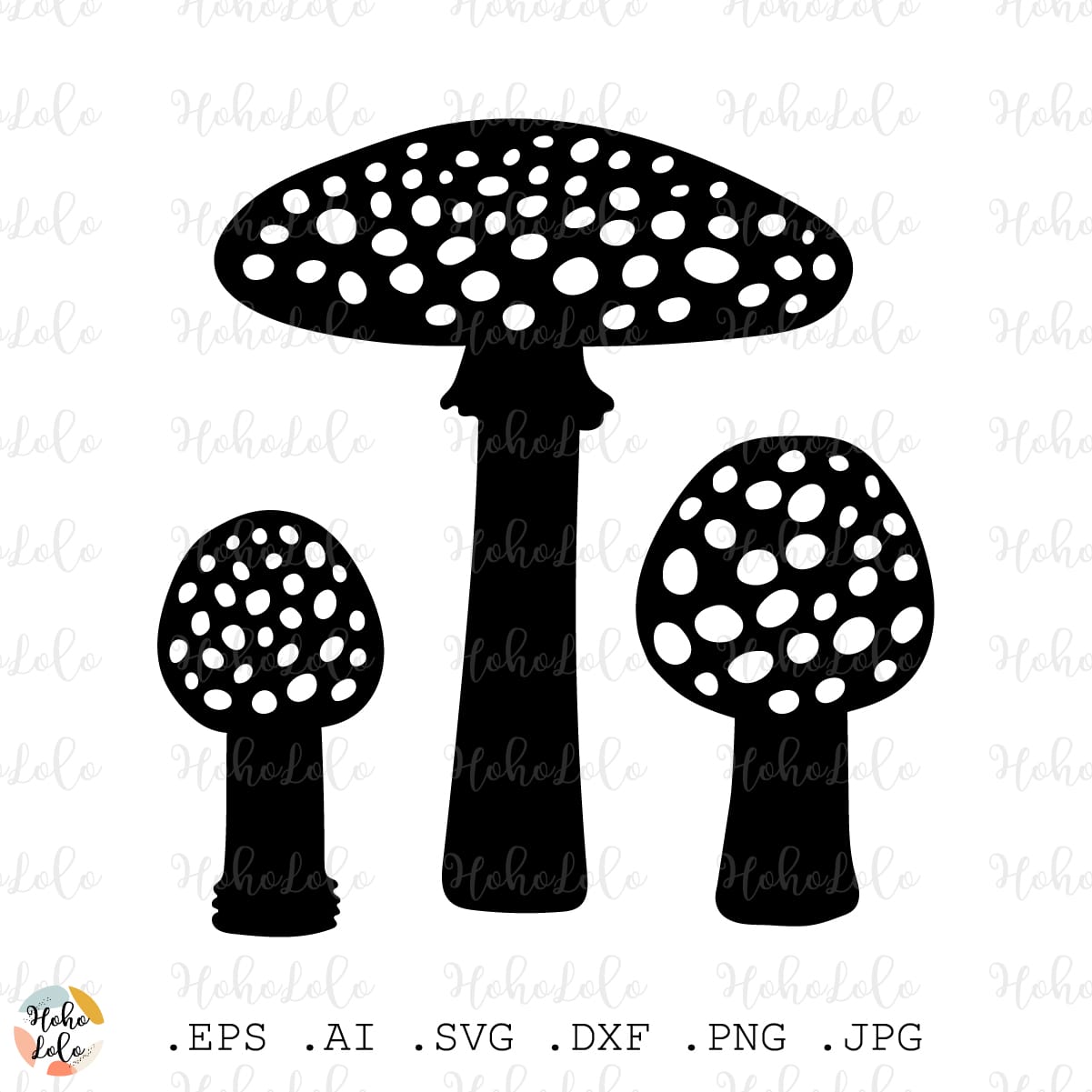 Fly Agaric Svg Silhouettes Cricut Stencil Templates 2 Fly Agaric Svg Silhouettes Cricut Stencil Templates