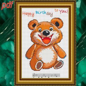 Cross stitch pattern Happy Birthday