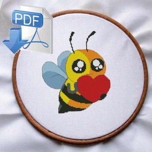 Bee Cross stitch pattern PDF