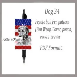 DOG 34 bead pattern PDF file Beading patterns Beading cover pen Beading pen wraps Olegirabeadpatterns