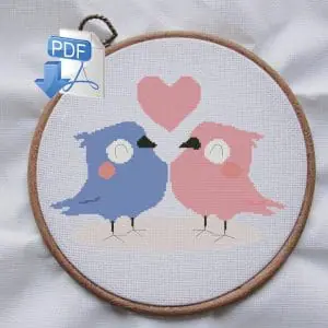Birds Cross stitch pattern PDF