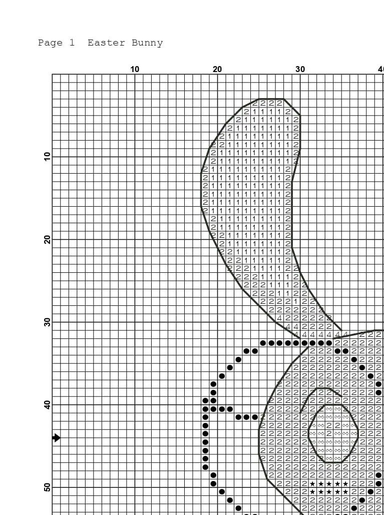 Easter bunny cross stitch pattern Cross stitch pattern PDF 3 Easter bunny cross stitch pattern Cross stitch pattern PDF - Image 3