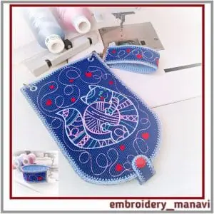 In The Hoop designs from needlewoman organizer and keychain or bracelet, wristband