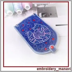 In The Hoop designs from needlewoman organizer and keychain or bracelet, wristband