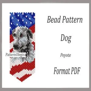 Dog bead pattern eaven peyote Dog pattern Olegirabeadpatterns