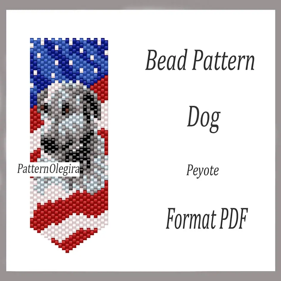 Dog bead pattern PDF Bead pattern even peyote