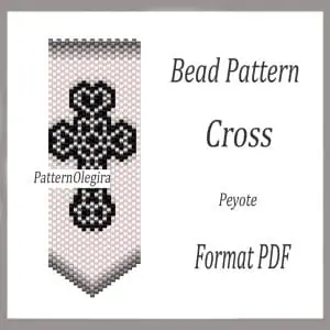 Cross bead pattern eaven peyote Cross pattern Olegirabeadpatterns
