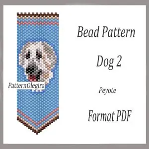 Dog 2 bead pattern eaven peyote Dog pattern Olegirabeadpatterns