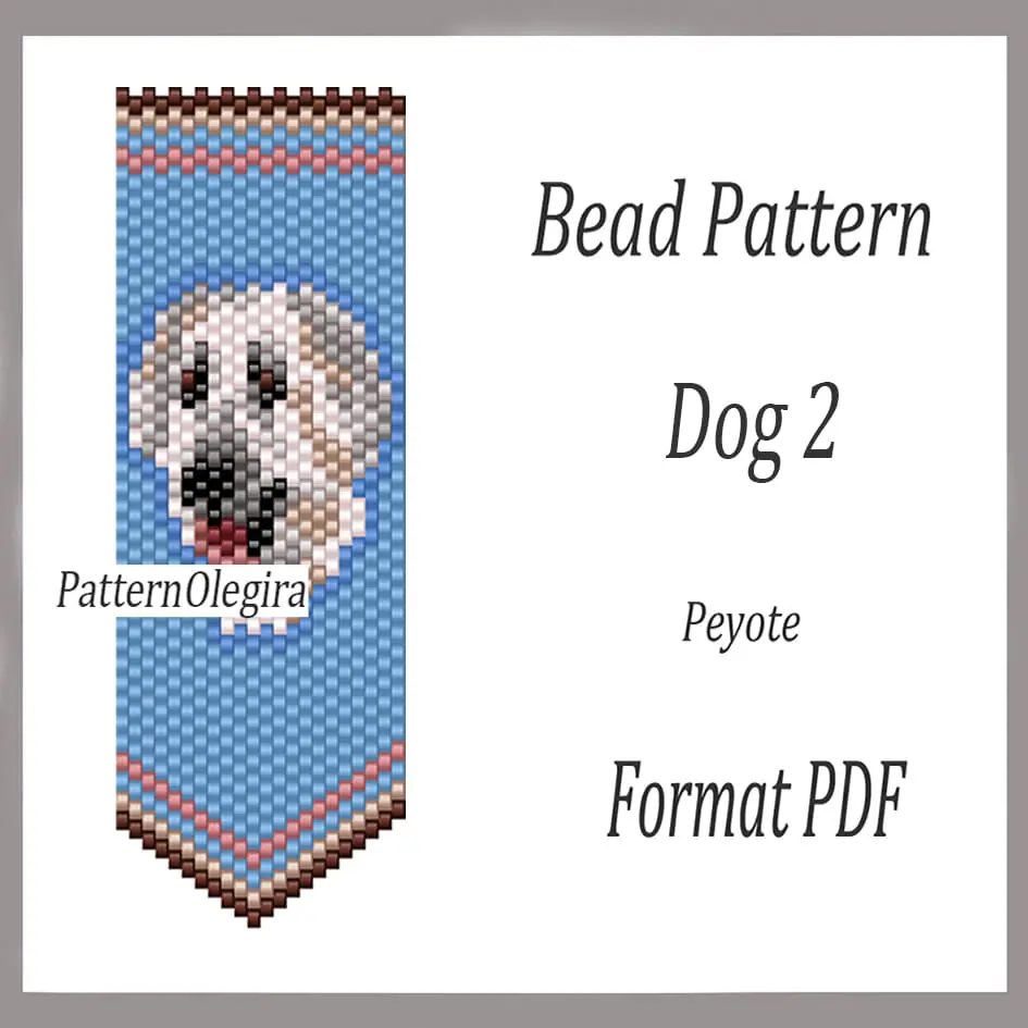 Dog 2 bead pattern PDF Bead pattern even peyote 1 Dog 2 bead pattern eaven peyote Dog pattern Olegirabeadpatterns
